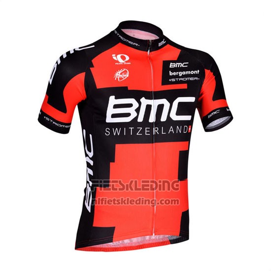 2014 Fietskleding BMC Rood en Zwart Korte Mouwen en Koersbroek